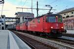 Crossrail-Trio mit 436 115 an der Spitze steht am 23 März 2017 in Spiez.