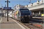 Die SBB Re 460 058  Nendaz  verlässt den Bahnhof von Lausanne mit ihrem IR90 nach Brig.