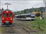 Saisonauftakt mit dem im letztes Jahr hervorragend revidierten Bernina Bahn RhB ABe 4/4 I 35 der Blonay Chamby Bahn.