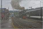 Les chemin de fer disparus - Die verschwundenen Bahnen (Zell - Todtnau 1889 1967) - Die SEG G 2x 2/2 105 der Blonay - Chamby Bahn verlässt mit ihrem Güterzug 10573 Blonay in Richtung Chamby.