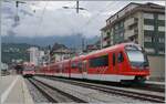 Der MGB ABDeh 4/8 2023  Komet  und die beiden MGB ABeh 4/12 806 und 809  Orion  warten in Brig MGB auf ihre Abfahrt nach Fiesch resp. Zermatt.

17. Aug.2024
