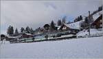 Ein MOB Regionalzug mit Ge 4/4 und Be 4/4  Alpina  bei Les Avants.