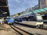 MOB Ge 4/4 8001 und Be 4/4 9204  Alpina  in Montreux.