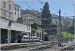 Der Rocheres de Naye Bhe 4/8 301  Montreux  verlässt Montreux in Richtung Rocheres de Naye. 

9. April 2026