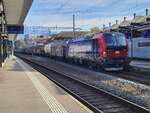 Ganz neu ist die SBB Cargo 193 063. Mit ihrem Güterzug wartet die Lok in Vevey auf die Weiterfahrt.
25. Okt. 2024