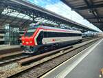 Der Diagnosemesstriebwagen XTmass 99 85 9 160 001-5 in Lausanne.
19. Feb. 2024