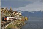 Zwei SBB Flirts sind bei St-Saphorin auf dem Weg in Richtung St-Maurice. 

12. Nov. 2024