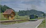  Gestern und heute : Der BLS Bus auf der Fahrt von Wasen i.E. nach Sumiswald erreicht die Haltestelle Oberei. 

14. Juni 2025