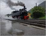 Schlechtwetterfotografie hat auch seine Reize, wie diese Bilder der SEG G 2x 2/2 der Blonay Chamby Bahn beim Man�ver in Blonay zeigen.