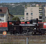 Weil das offensichtlich frisch revidierte Tigerlis E 3/3 8485 so sch�n ist, gab es noch ein paar Runden auf dem Laufsteg, pardon in dem Falle ist wohl Catwalk die passendere Bezeichnung.