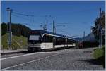 Der CEV MVR GTW ABeh 2/6 7504  VEVEY  verl�sst Les Pleiadaes Richtung Vevey.