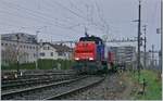 Die SBB Cargo Am 843 068-8 (MaK 1700) rangiert im RB Biel.