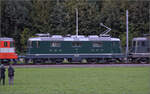 Grosses BoBo-Treffen in Balsthal - die Teilnehmerinnen:    Mein Star ist Re 4/4 II 11173 der DSF im gr�nen Gewand.