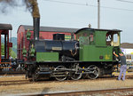 SBB/HSTB: Die Ed 3/3 Beinwil vor der Remise Hochdorf am 3.