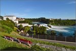 Zugsuchbild mit Rheinfall.