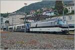 Die MOB Ge 4/4 8002 mit einem  halben  GPX in Montreux.