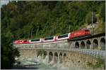 Der Glacier Express kurz vor Betten Talstation.