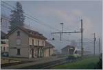 Nachdem der transN RABe 526 074 als Regionalzug 7028 von Neuchâtel kommend in Buttes eingetroffen ist, fährt er als Regionalzug 7033 nach Fleurier zurück.