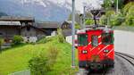 Schön, dass es bei der MGB noch Fenster zum Öffnen gibt, so war am 06.05.2024 dieser Nachschuss auf einen unbekannten Deh I möglich, der Fiesch in Richtung Brig verlässt