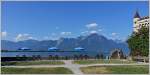Der Park vom Château de Chillon lädt zu einer Pause ein.