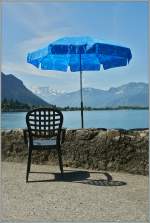 Ein Hauch Sommer - endlich!  Beim Ch�teau de Chillon, am 14.